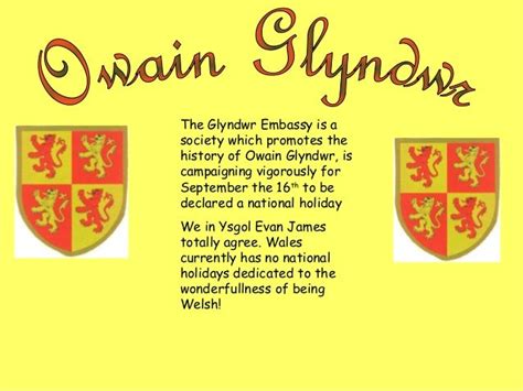 Owain Glyndwr Ysgol Evan James