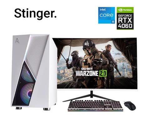 Allied Stinger Intel Core I5 14400F RTX 4060 8GB Gaming PC Bundle