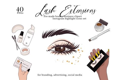 Lash Extensions Clipart Eyelash Lift And Tint Sticker