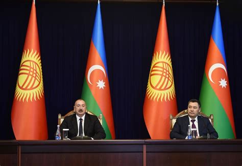 Azerbaijani Kyrgyz Presidents Made Press Statements [update]