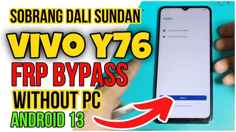 Vivo Y76 5G Frp Bypass Without PC Android 13 YouTube