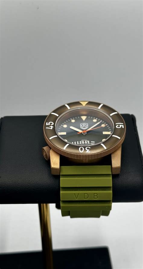 Brand New Vintage Vdb D Bronze Military Green Mm Swiss Automatic