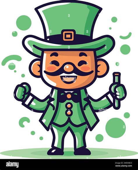 Cartoon Leprechaun Character St Patricks Day Vector Illustration