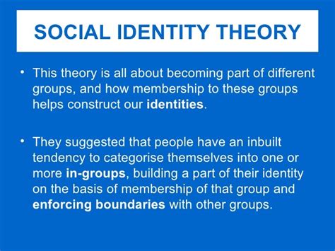 Social Identity Theory