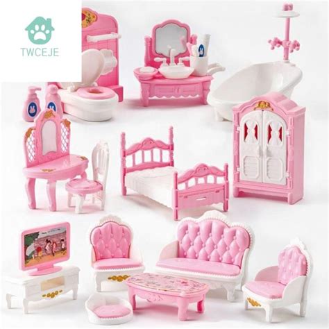 Twceje168 Children Kawaii Dollhouse Decoration House Play Toy Mini