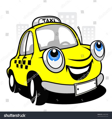 Cartoon Taxi Car Stock Vector (Royalty Free) 44883388 | Shutterstock