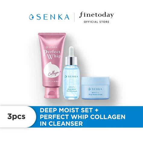 BUNDLE Senka Deep Moist Set Senka Perfect Whip Collagen In Cleanser