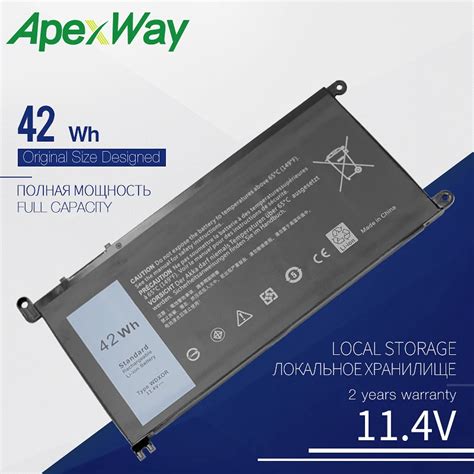 11 4V 42Wh New Laptop Battery For Dell WDXOR WDX0R 3CRH3 T2JX4 INS 13MF