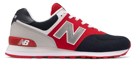 New Balance 574 Running Classics Shoes in Black/Red (Red) for Men - Lyst