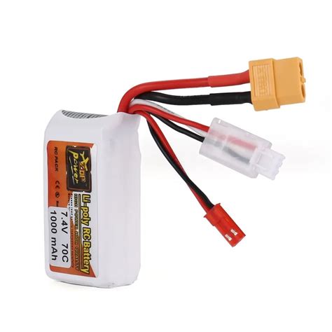 ZOP Power 7 4V 11 1V 450mAh 70C 75C 2S 1P Lipo Battery JST X60 XT30