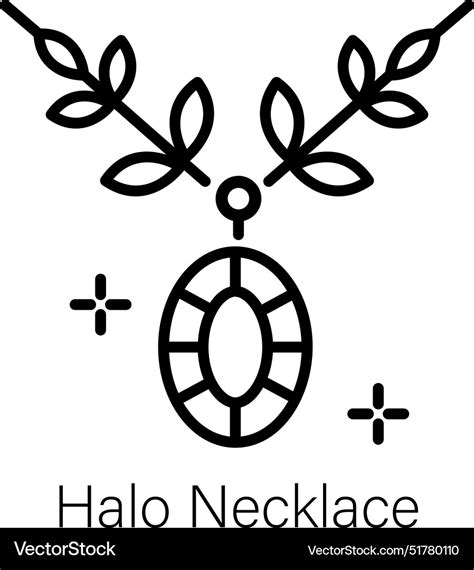 Halo Necklace Royalty Free Vector Image Vectorstock