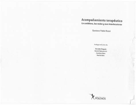 Libro Rossi P Acompa Amiento Terap Utico Lo Cotidiano Las Redes