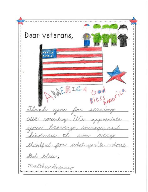 Thank You Letters To Our Veterans From Valley Christian Academy Local