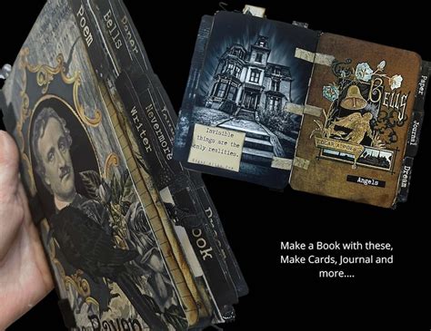 Edgar Allan Poepaper File Folders Pockets Tags Kit Etsy