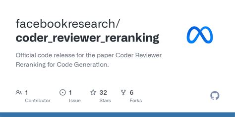 GitHub Facebookresearch Coder Reviewer Reranking Official Code