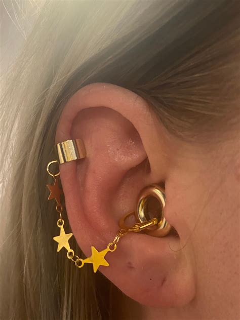 Gold Star Ear Cuffs Earrings For Loops Earplugs Sensory Etsy Uk