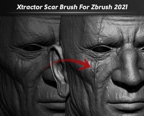 Xtractor Scar Brush For Zbrush