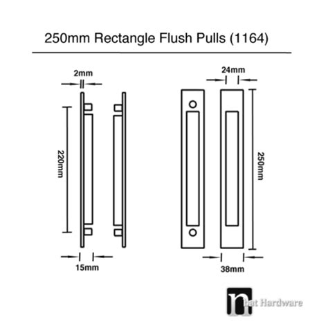 Large Matt Black Sliding Door Flush Pulls Nbat Hardware