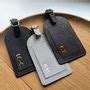 Personalised Foiled Leather Luggage Tag By NV London Calcutta