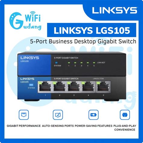 Jual Linksys Lgs105 Ap 5 Port Business Desktop Gigabit Switch Shopee