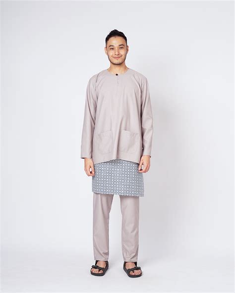 Bangsawan Baju Melayu Set Adults Taupe Kurta Boys