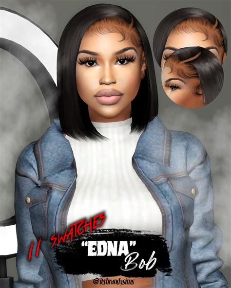 Edna Bob Sims Hair Sims Black Hair Sims Body Mods