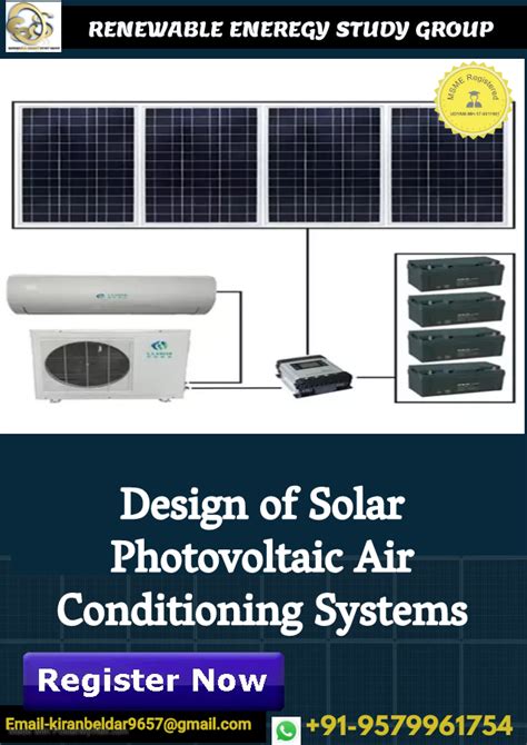 Design Of Solar Photovoltaic Air Conditioning System