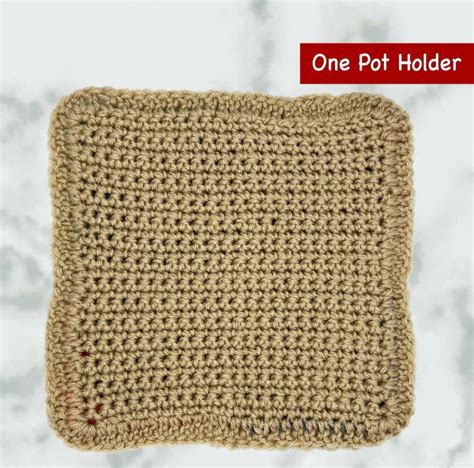 Pot Holder Crochet Double Thick Hot Pad Oven Mitt Bake Cook Kitchen Granny Squares Potholder