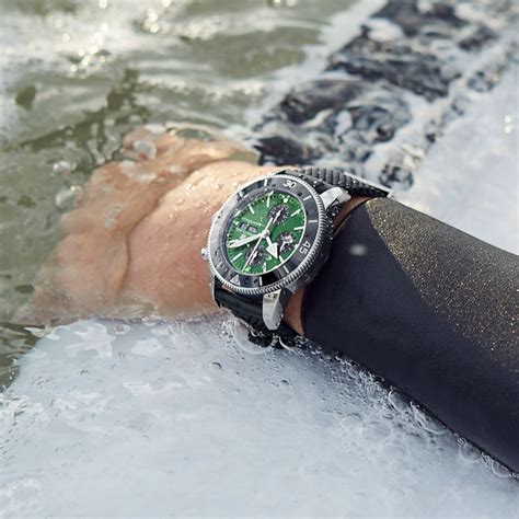 Superocean Heritage Chronograph 44 Stainless Steel Green