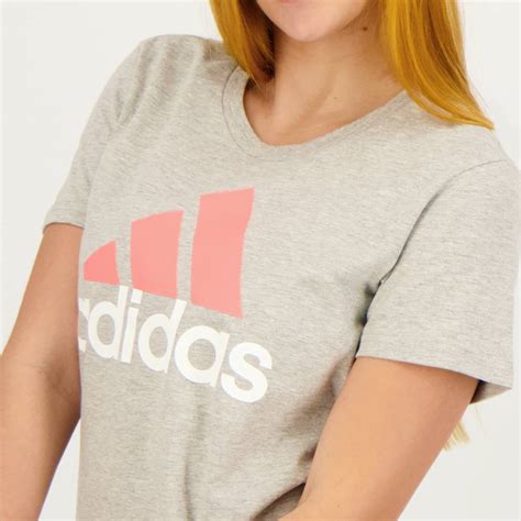 Camiseta Adidas Logo Feminina Cinza Futfanatics