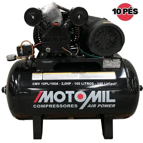 Compressor De Ar Portatil Hp Pes Litros V Motomil Pontofrio