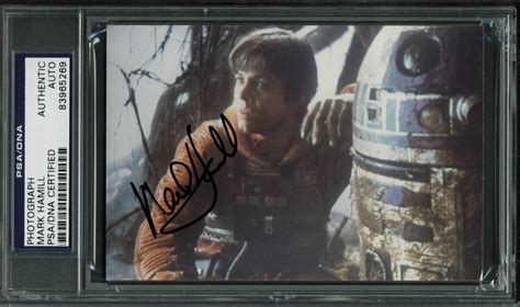 Lot Detail Star Wars Mark Hamill Signed 3 5 X 5 Color Photo Psa