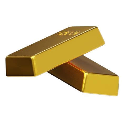 Gold bar icon 3d render illustration 44884557 PNG