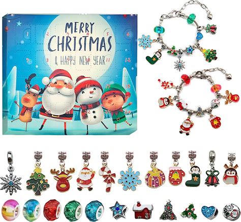 Christmas Advent Calendar Bracelets 2024 For Girls 24 Days Xmas