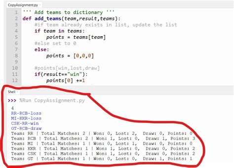 Team Points In Python Copyassignment