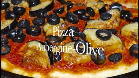 Pizza Aubergines Olives Pâte Fineطريقة عمل بيتزا باذنجانmayaencuisine