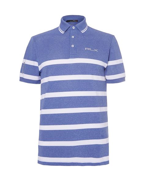 Rlx Ralph Lauren Synthetic Pro Fit Tech Piqu Golf Polo Shirt In Blue