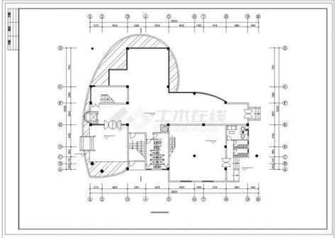 某地区餐厅建筑设计cad施工图纸餐厅土木在线