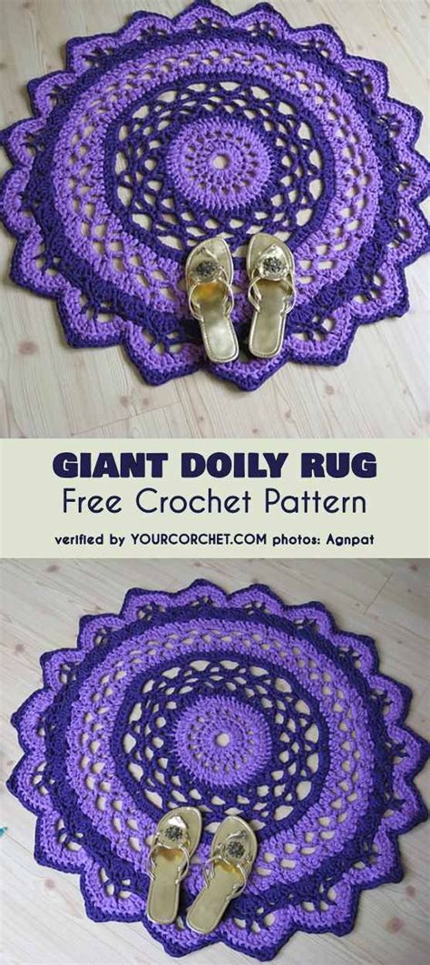 Gigant Doily Rug Free Crochet Pattern Crochet Rug Patterns Crochet