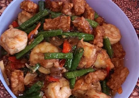 Resep Tumis Kacang Panjang Campur Udang Tempe Oleh Fatma Cookpad