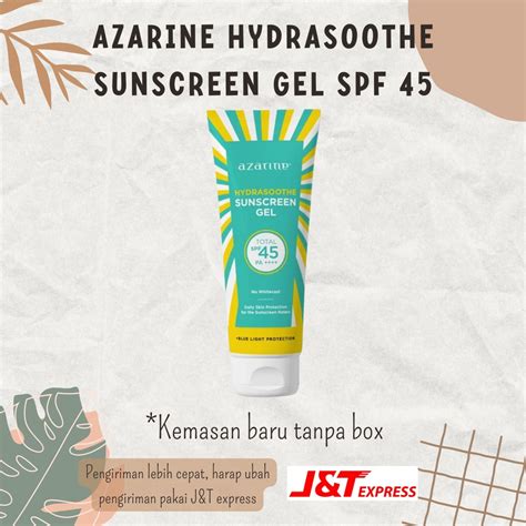 Jual READY STOCK Azarine Hydrasoothe Sunscreen Gel SPF 45 PA