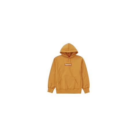 Supreme Box Logo Hooded Sweatshirt Fw21 Light Mustard The Vault 312