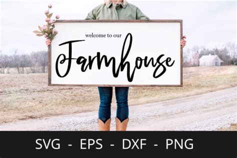 Welcome To Our Farmhouse SVG Sign Svg Graphic By Chamsae Studio