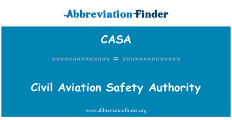 Casa 定义 民用航空安全局 Civil Aviation Safety Authority