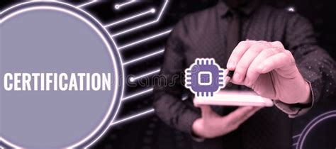 Writing Displaying Text Certification. Business Approach Providing ...