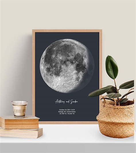 Personalized Moon Phases Poster Moon Couple Gifts Revellia