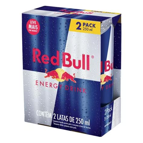 Pack Energético Red Bull Lata 2 Unidades 250ml Cada Leve Mais Pague