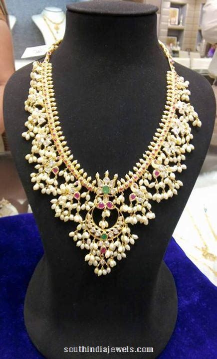 Beautiful Gold Guttapusalu Necklace Design South India Jewels