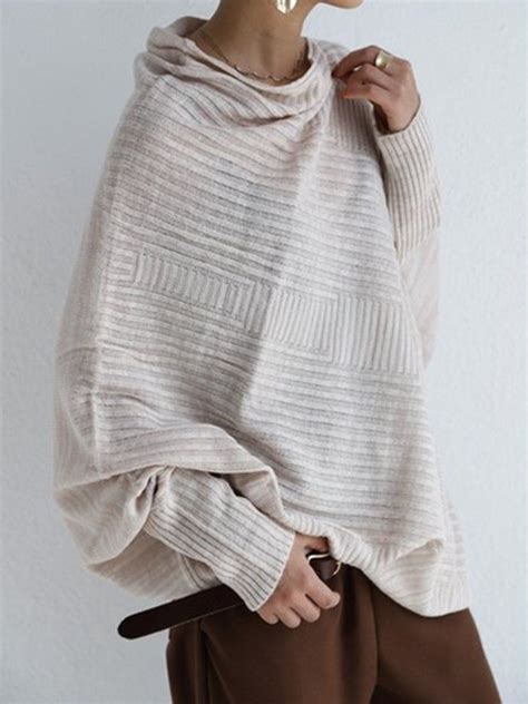 Casual Cotton Blend Sweatshirts Pullover Noracora Long Sleeve Tops