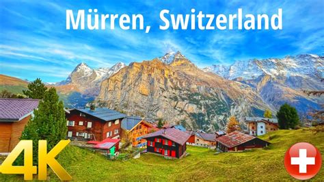 Walking Tour In M Rren Lauterbrunnen Switzerland K Fps